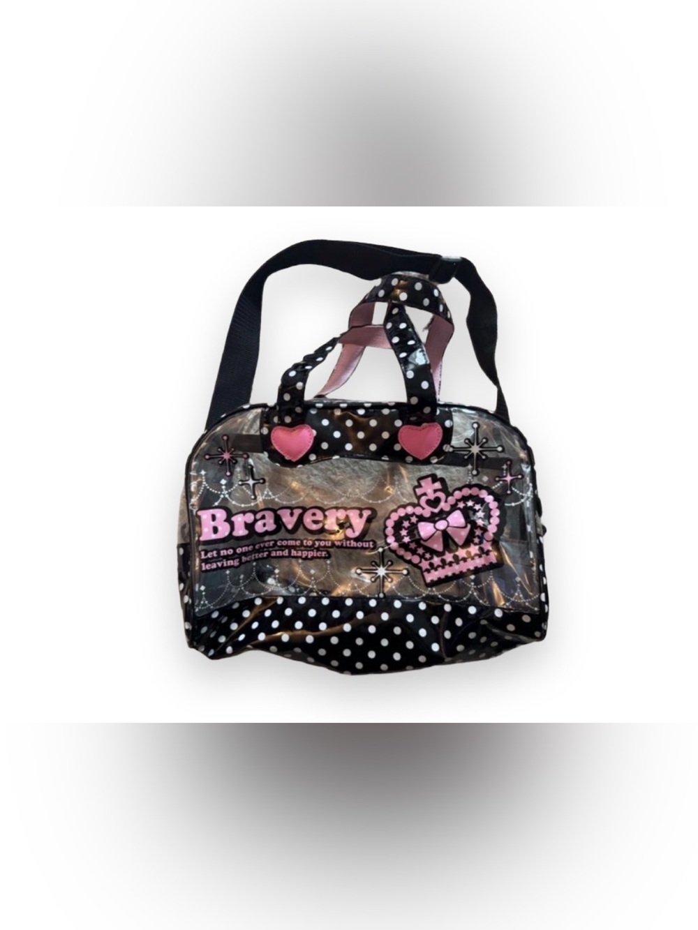 Clear polka dot bag